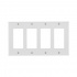 Leviton Placa de Pared 80412-W, 4 Puertos, Blanco  1