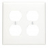 Leviton Placa de Pared 80716-W, 4 Puertos, Blanco