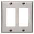 Leviton Placa de Pared 84409-40, 2 Puertos, Acero Inoxidable