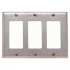 Leviton Placa de Pared 84411-40, 3 Puertos, Acero Inoxidable