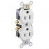 Leviton Tomacorriente CR15-W, 2 Enchufes, 125V, 15A, Blanco  1