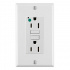 Leviton Tomacorriente GFNT1-HGW, 2 Enchufes, 125V, 15A, Blanco
