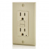 Leviton Tomacorriente GFNT1-I, 2 Enchufes, 125V, 15A, Marfil - Imagen adicional 1