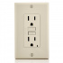 Leviton Tomacorriente GFNT1-T, 2 Enchufes, 125V, 15A, Almendra