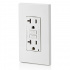 Leviton Tomacorriente GFNT2-0NW, 2 Enchufes, 125V, 20A, Blanco - Imagen adicional 1