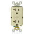 Leviton Tomacorriente GFNT2-I, 2 Enchufes, 125V, 20A, Marfil - Imagen adicional 1