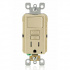 Leviton Tomacorriente GFSW1-I, 1 Enchufe + 1 Apagador, 125V, 15A, Marfil