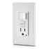 Leviton Tomacorriente GFSW1-W, 1 Enchufe + 1 Apagador, 125V, 15A, Blanco  4