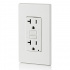 Leviton Tomacorriente GFTR2-W, 2 Enchufes, 125V, 20A, Blanco - Imagen adicional 1