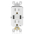 Leviton Tomacorriente GUSB1-00W, 2 Enchufes, 125 V, 15 A, Blanco  3