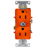 Leviton Tomacorriente K13-05262-0IG, 2 Enchufes, 127V, 15A, Naranja
