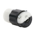 Leviton Conector de Media Vuelta, 20A, 250V, Nema L6-20R, Negro/Blanco  2