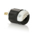 Leviton Clavija de Media Vuelta, 30A, 125V, Negro/Blanco  2