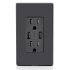 Leviton Tomacorriente T5632-00E, 2 Enchufes, 2x USB, 125V, 15A, Negro  3
