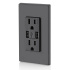 Leviton Tomacorriente T5632-00E, 2 Enchufes, 2x USB, 125V, 15A, Negro  4