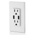 Leviton Tomacorriente T5632-00W, 2 Enchufes, 2x USB, 125V, 15A, Blanco  4