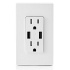 Leviton Tomacorriente T5632-00W, 2 Enchufes, 2x USB, 125V, 15A, Blanco  3