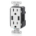 Leviton Tomacorriente T5632-00W, 2 Enchufes, 2x USB, 125V, 15A, Blanco  2