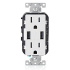 Leviton Tomacorriente T5632-00W, 2 Enchufes, 2x USB, 125V, 15A, Blanco  1