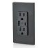 Leviton Tomacorriente T5633-00E, 2 Enchufes, 1x USB, 1x USB-C, 125V, 15A, Negro  4
