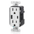 Leviton Tomacorriente T5633-00W, 2 Enchufes, 1x USB-A, 1x USB-C, 125V, 15A, Blanco  2