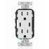 Leviton Tomacorriente T5635-00W, 2 Enchufes, 2x USB-C, 125V, 15A, Blanco  1