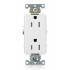 Leviton Tomacorriente TDR15-00W, 2 Enchufes, 125V, 15A, Blanco