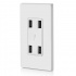 Leviton Tomacorriente USB4P-W, 4x USB-A, 125V, 4.2A, Blanco  4