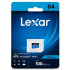 Memoria Flash Lexar LMS0633064G-BNNNG, 64GB MicroSD UHS-I Clase 10  2