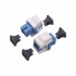 LinkedPRO Conector Fibra Óptica SC, Azul/Blanco  2