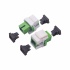LinkedPRO Conector Fibra Óptica SC, Verde/Blanco  2