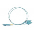 LinkedPRO Cable Fibra Óptica Multimodo OM3 LC Macho - SC Macho, 2 Metros, Aqua  1