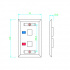 LinkedPRO Placa para Pared LP-FP-22, 2 Puertos, 1 Pieza, Blanco - Imagen adicional 1