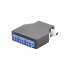LinkedPRO Distribuidor de Fibra óptica, 6 Acopladores SC/UPC Duplex, Monomodo, para Riel Din  2