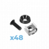 LinkedPRO Pack de 48 Tornillos de Montaje y Tuercas Enjauladas LP-TAT-48 para Rack LinkedPRO  1
