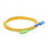 LinkedPRO Cable Fibra Óptica Monomodo G.652D SC/APC Macho - SC/UPC Macho, Núcleo 9µm, Cubierta 125µm, 2 Metros, Amarillo