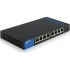 Switch Linksys Gigabit Ethernet LGS308P, 8 Puertos 10/100/1000 Mbps, 16 Gbit/s, 8000 Entradas - Administrable  1