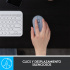 Mouse Logitech Óptico Pebble M350, Inalámbrico, Bluetooth, 1000DPI, Azul Grafito  10