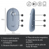 Mouse Logitech Óptico Pebble M350, Inalámbrico, Bluetooth, 1000DPI, Azul Grafito  8