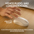 Mouse Logitech Óptico M240 Silent, Inalámbrico, Bluetooth, 4000 DPI, Blanco  3