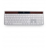 Teclado Logitech K750, Inalámbrico, USB, Plata (Inglés)