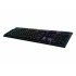 Teclado Gamer Logitech G915 RGB, Teclado Mecánico, Switch GL Táctil, Inalámbrico, Negro (Inglés)