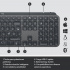Teclado Logitech MX Keys, Inalámbrico, RF + Bluetooth, Negro (Español)  7