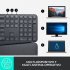 Teclado Logitech Ergo K860, Inalámbrico, RF Wireless/Bluetooth, Negro (Español)  9