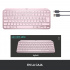 Teclado Logitech Mx Keys Mini, Inalámbrico, RF Wireless/Bluetooth, Rosa (Español)  11