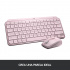 Teclado Logitech Mx Keys Mini, Inalámbrico, RF Wireless/Bluetooth, Rosa (Español)  12