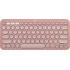 Teclado Logitech PEBBLE KEYS 2 K380S, Inalámbrico, Bluetooth, Rosa (Inglés)