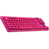 Teclado Gamer Logitech PRO X 2 TKL LED RGB TKL, Teclado Mecánico, Logitech GX Brown, Inalámbrico, USB/RF Inalámbrico/Bluetooth, Rosa, Inglés