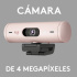 Logitech Webcam Brio 500 con Micrófono, 4MP, 1920 x 1080 Píxeles, USB-C, Rosa  7