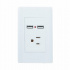 Lucek Tomacorriente BA05-B, 1 Enchufe + 2x USB-A, 110 - 250V, 16A, Blanco  1